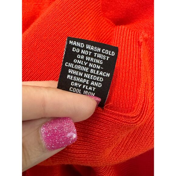 Premise red buttoned crew neck 3/4 sleeves cardigan size L - Picture 5 of 7